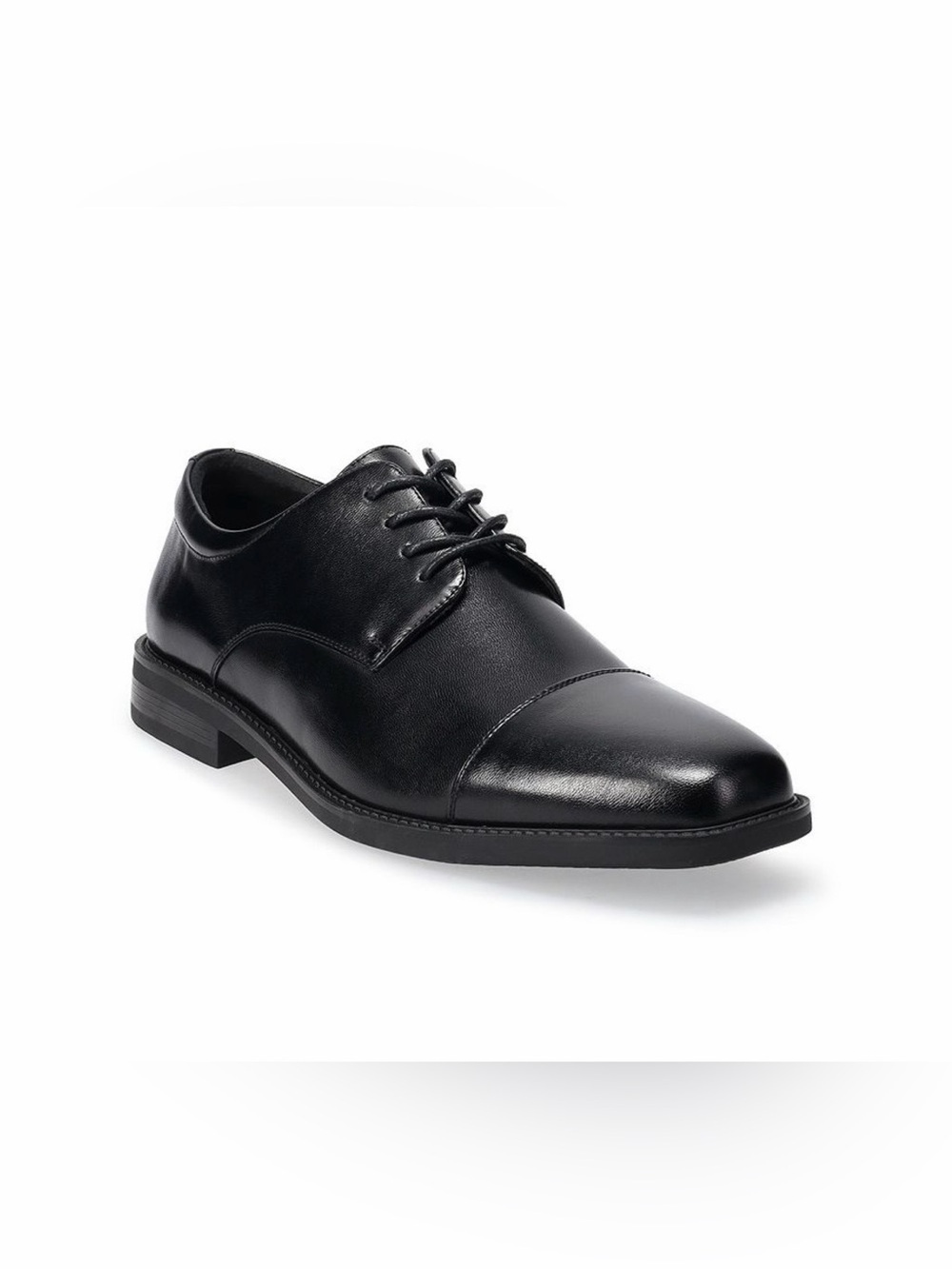 Apt. 9 Men’s Black Cap-Toe Derby Dress Shoe Size 11.5